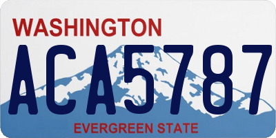 WA license plate ACA5787