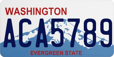 WA license plate ACA5789