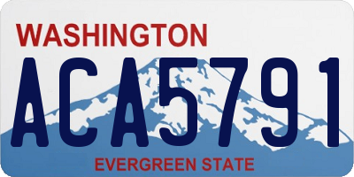 WA license plate ACA5791