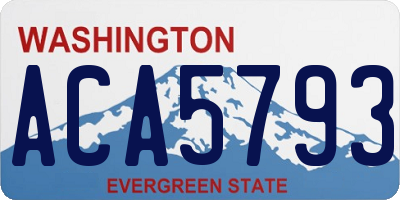 WA license plate ACA5793
