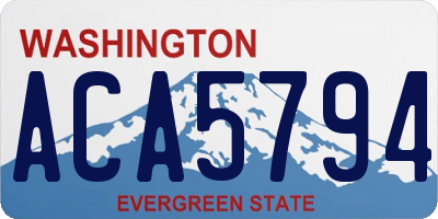 WA license plate ACA5794