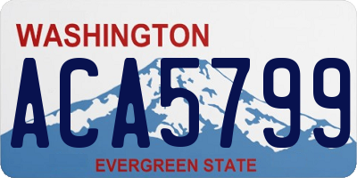 WA license plate ACA5799
