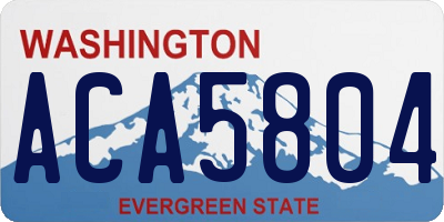 WA license plate ACA5804