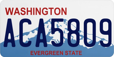 WA license plate ACA5809