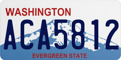 WA license plate ACA5812