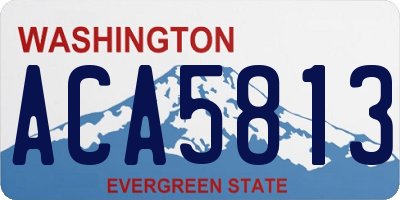 WA license plate ACA5813