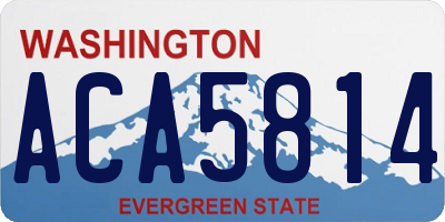 WA license plate ACA5814