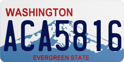 WA license plate ACA5816