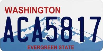 WA license plate ACA5817