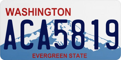 WA license plate ACA5819