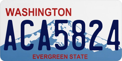 WA license plate ACA5824