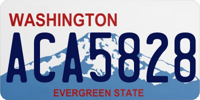 WA license plate ACA5828