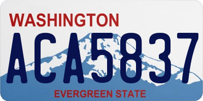 WA license plate ACA5837