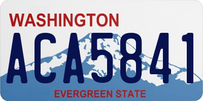 WA license plate ACA5841