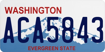 WA license plate ACA5843