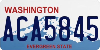 WA license plate ACA5845