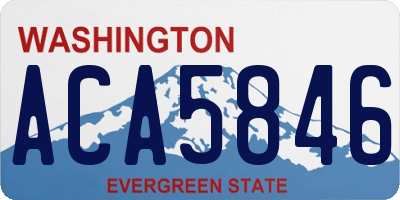 WA license plate ACA5846
