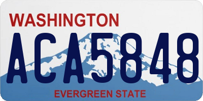 WA license plate ACA5848