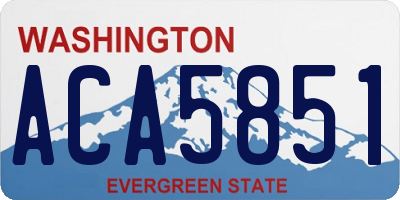 WA license plate ACA5851