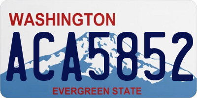 WA license plate ACA5852