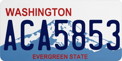 WA license plate ACA5853