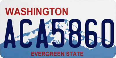 WA license plate ACA5860