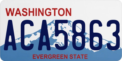 WA license plate ACA5863