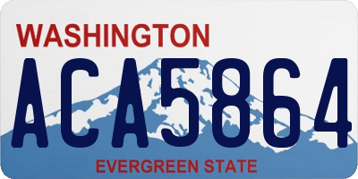WA license plate ACA5864