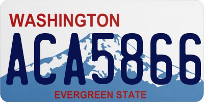 WA license plate ACA5866