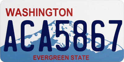 WA license plate ACA5867