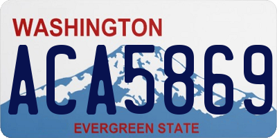 WA license plate ACA5869