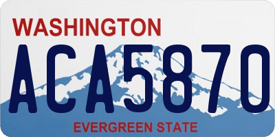 WA license plate ACA5870