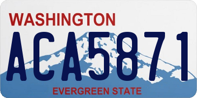 WA license plate ACA5871