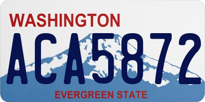 WA license plate ACA5872