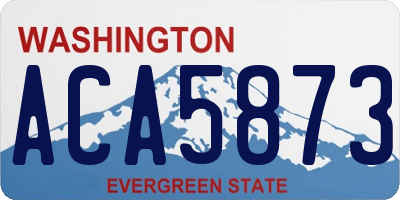 WA license plate ACA5873