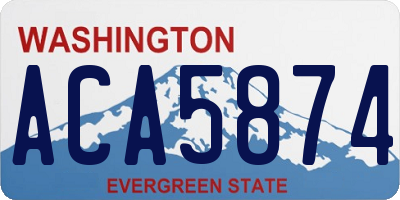 WA license plate ACA5874