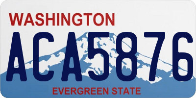 WA license plate ACA5876