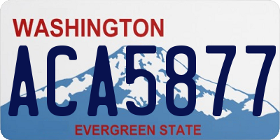 WA license plate ACA5877