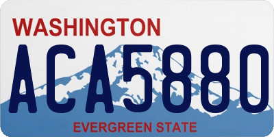 WA license plate ACA5880
