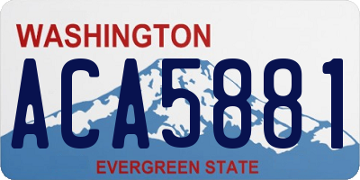 WA license plate ACA5881