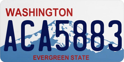 WA license plate ACA5883
