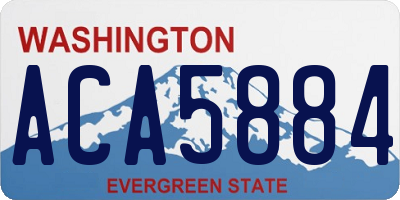 WA license plate ACA5884