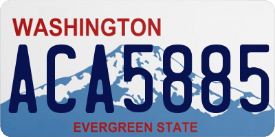 WA license plate ACA5885