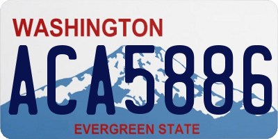 WA license plate ACA5886