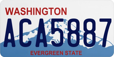 WA license plate ACA5887