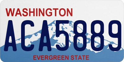 WA license plate ACA5889