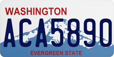 WA license plate ACA5890