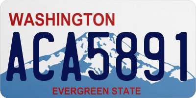 WA license plate ACA5891