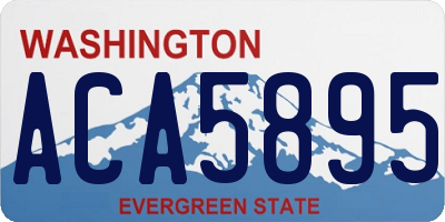 WA license plate ACA5895