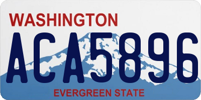 WA license plate ACA5896